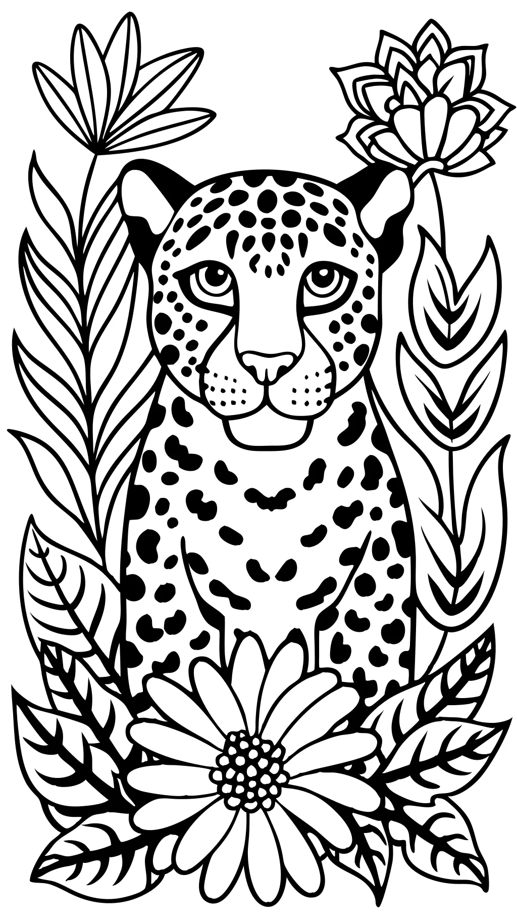 página de color jaguar